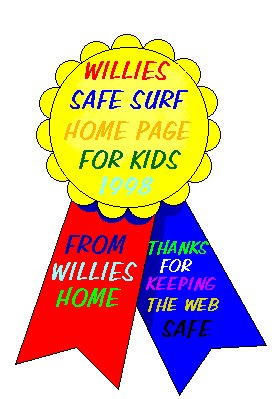 Willie's Safe Surf Homepage for Kids 1998