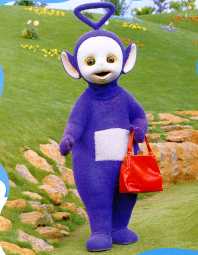 Tinky Winky with the purse